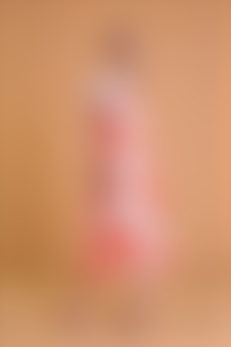 Çiçek Desenli Sırt Detaylı Turuncu Midi Elbise