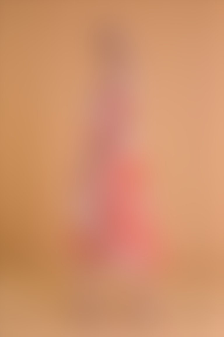 Çiçek Desenli Sırt Detaylı Turuncu Midi Elbise