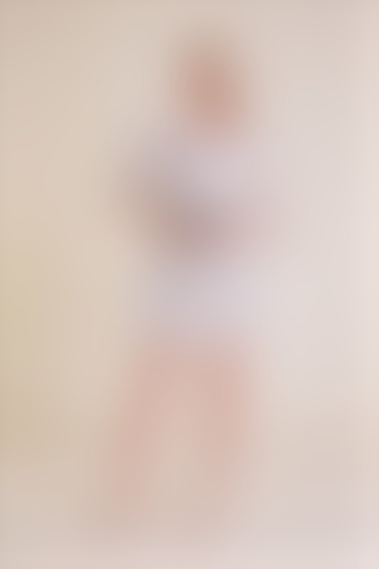 Belt Detailed Polka Dot White Mini After Party Dress