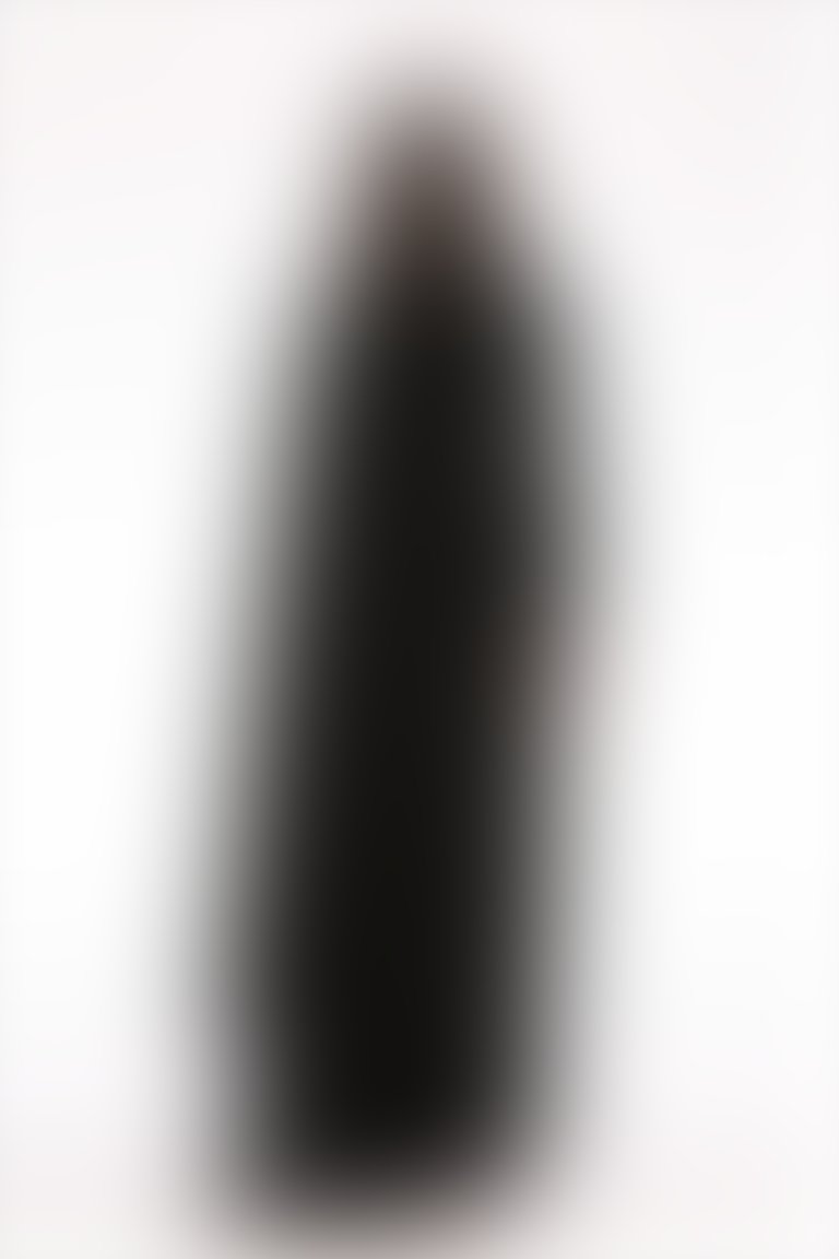 3 Boyutlu Nakış Detaylı Asimetrik Pelerinli Kollu Siyah Uzun Gece Abiye Elbisesi