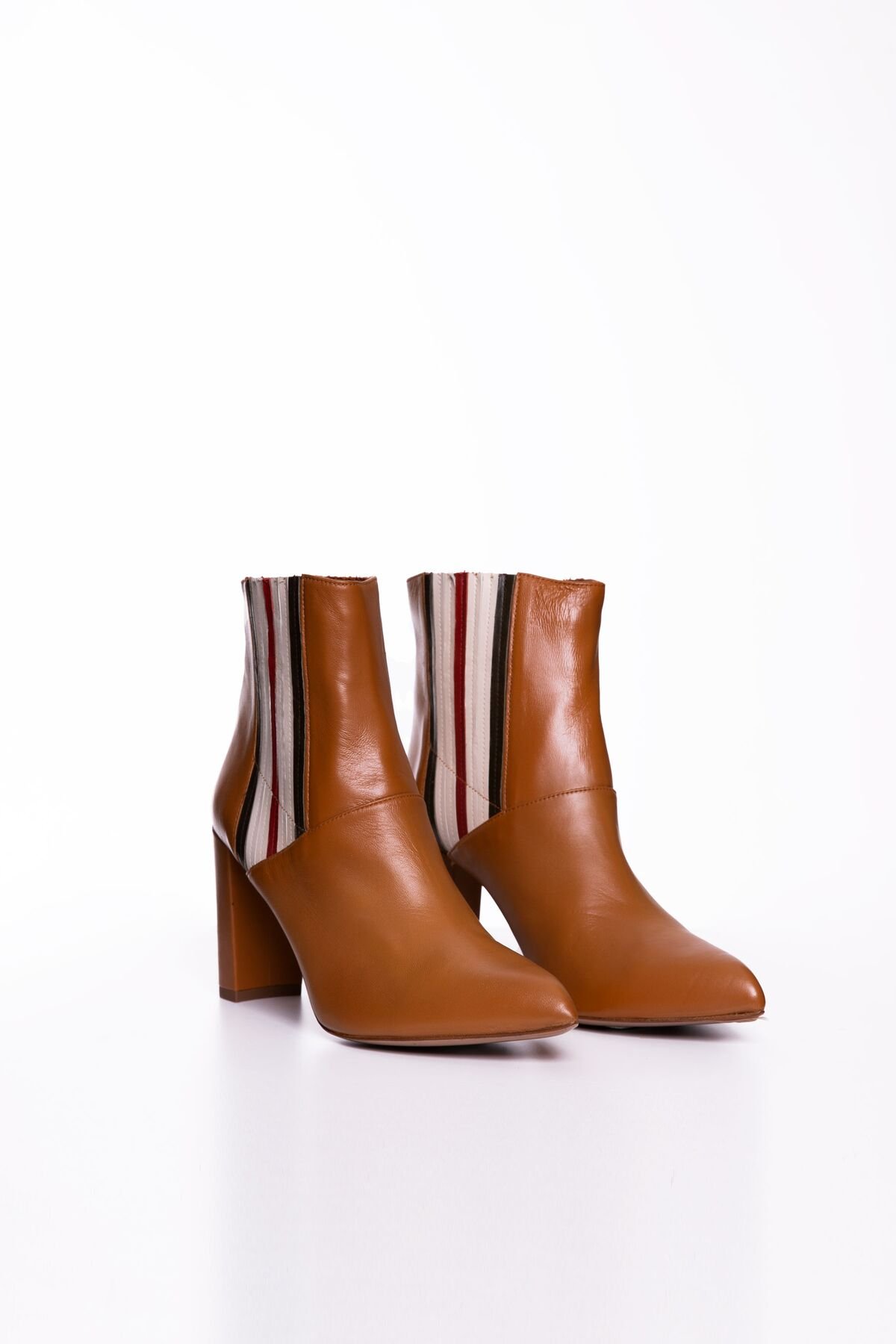 Side Stripe Detailed Heeled Boots