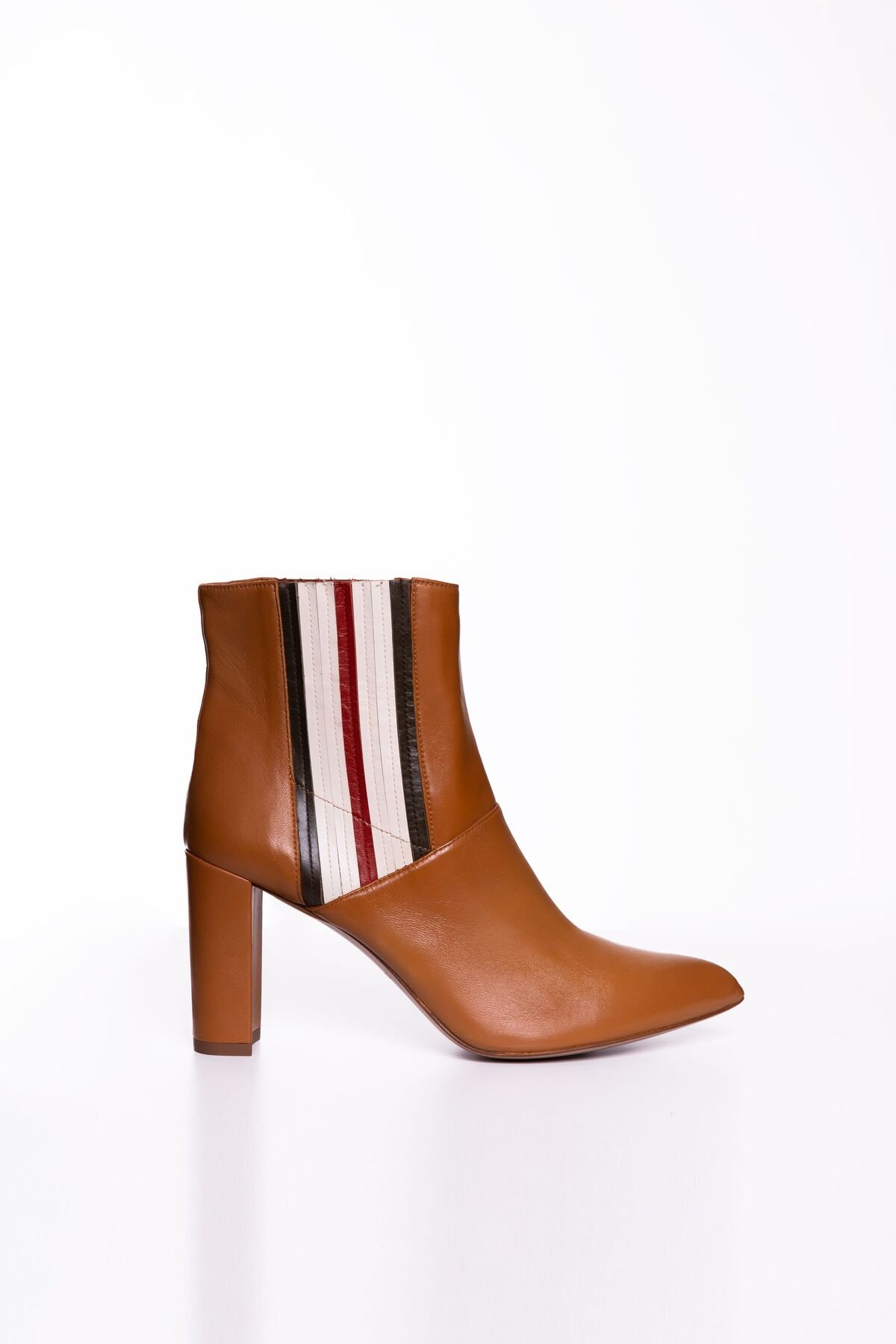 Side Stripe Detailed Heeled Boots
