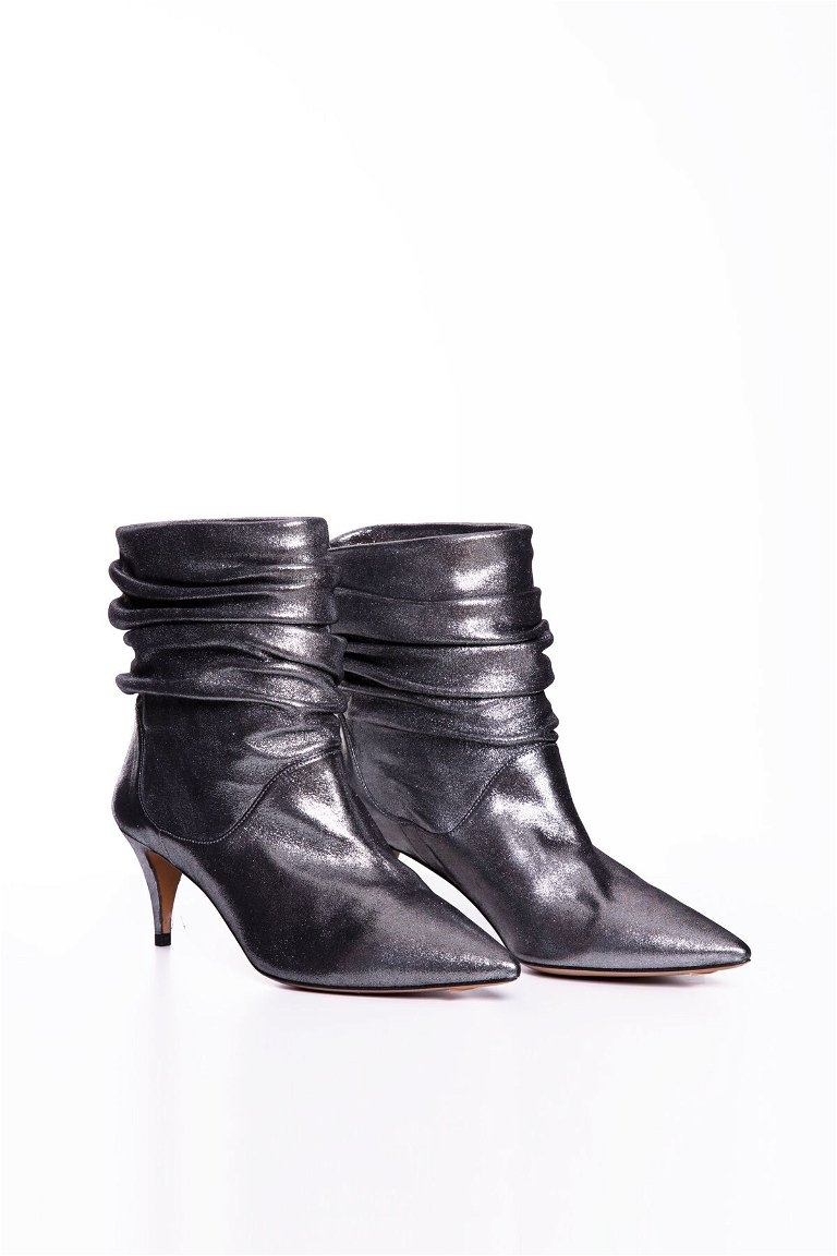 GIZIAGATE - Heeled Silver Boots