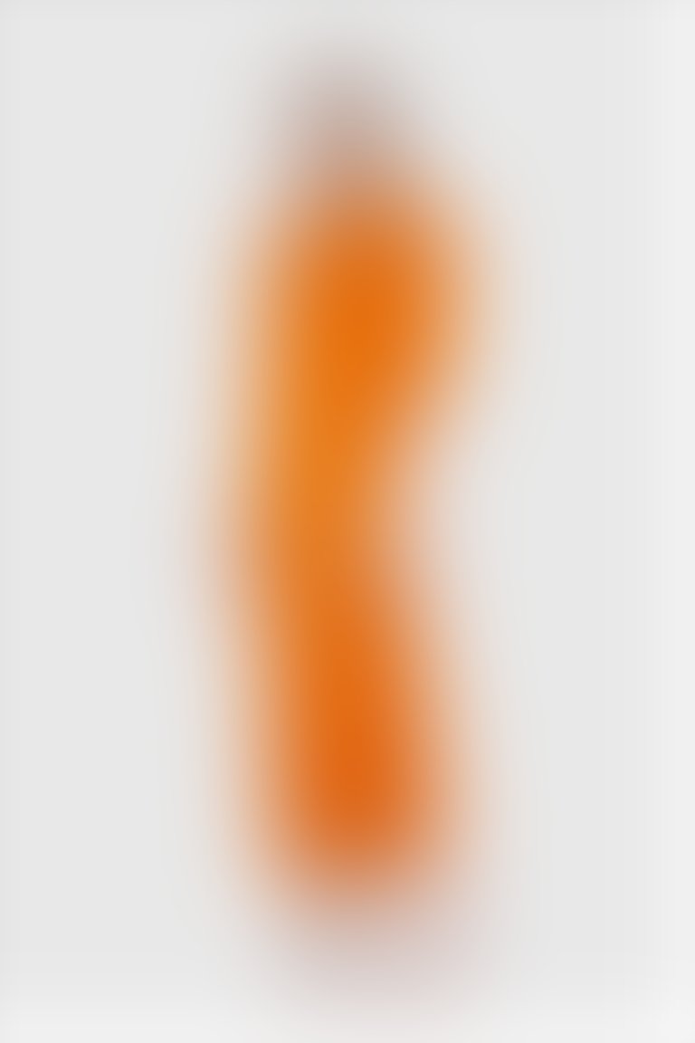 Taş İşleme Detaylı Düğmeli Midi Boy Turuncu Elbise