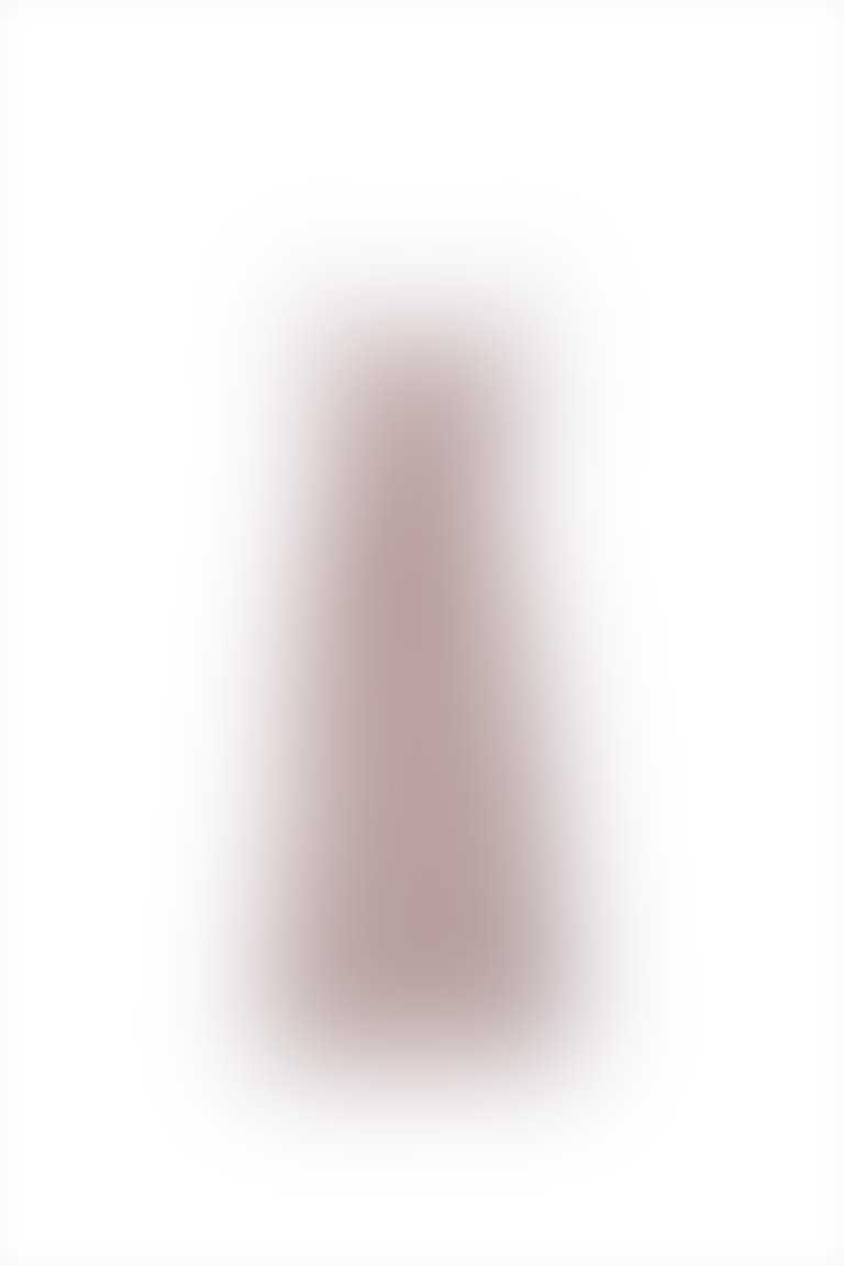 KIWE - Çizgili Keten Askılı Kuşaklı Midi Elbise