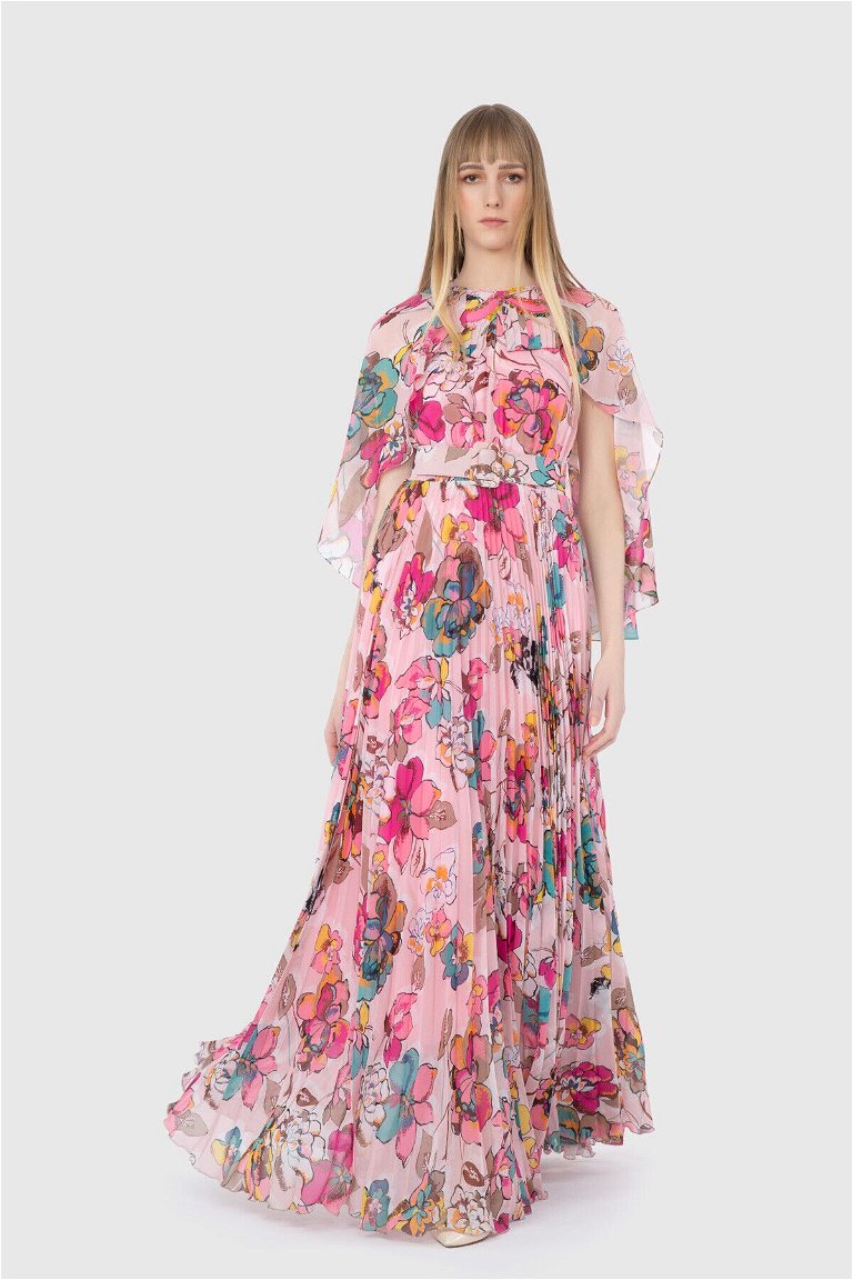  GIZIA - Kısmı Pilisoley Uzun Şifon Orijinal Elbise