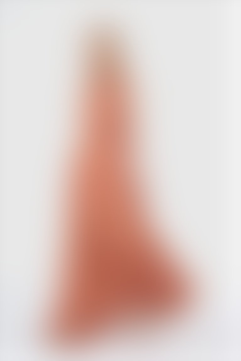GIZIA - Kısmı Pilisoley Uzun Desenli Şifon Turuncu Elbise