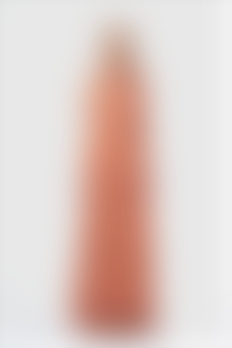 Kısmı Pilisoley Uzun Desenli Şifon Turuncu Elbise