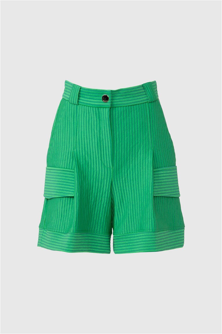  GIZIA SPORT - High Waist Green Shorts