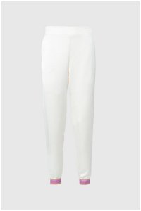 GIZIA SPORT - Carrot Ecru Trousers with Elastic Stripe Detail 