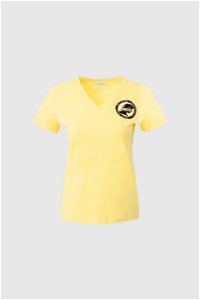 GIZIA SPORT - Embroidery Logo Detailed Yellow Tshirt 