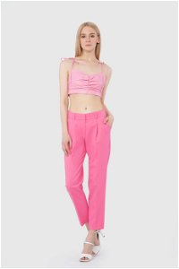 GIZIA - Classic Ankle Length Pink Pants