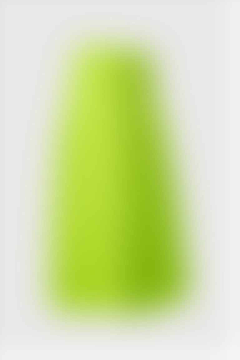 Yüksek Bel Düğme Detaylı Midi Boy Yeşil Etek
