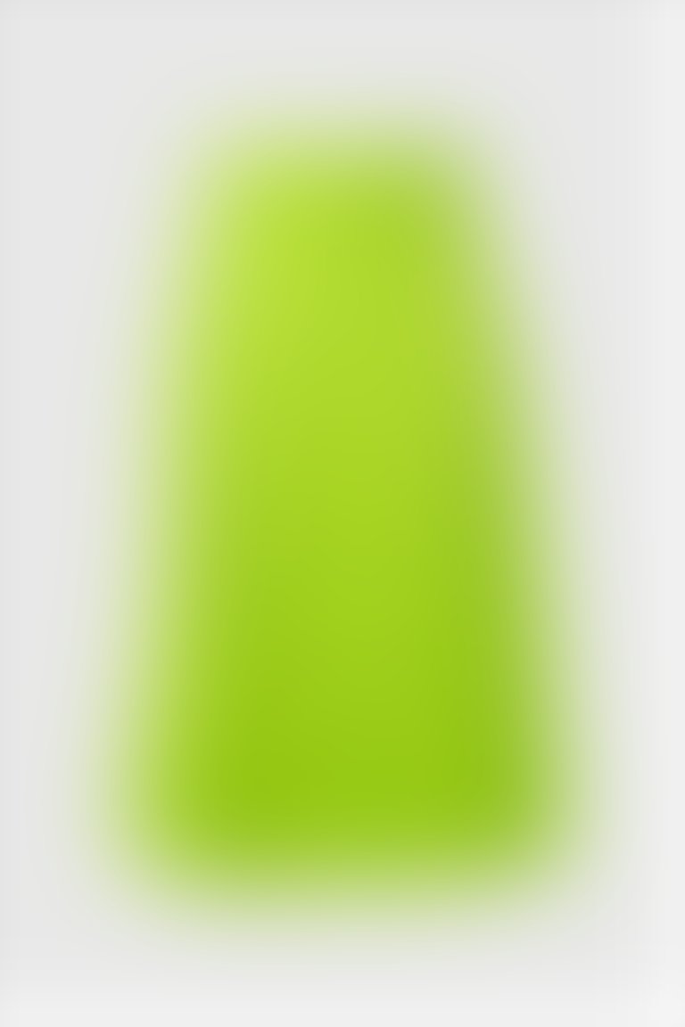 GIZIA - High Waist Button Detailed Midi Length Green Skirt
