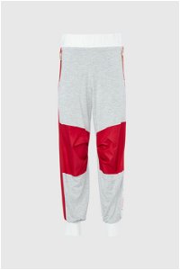 GIZIA SPORT - Zipper Detail Jogger Red Trousers With Contrast Garnish 