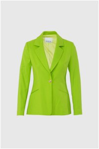  GIZIA - Fit Kesim Blazer Tek Düğmeli Yeşil Ceket