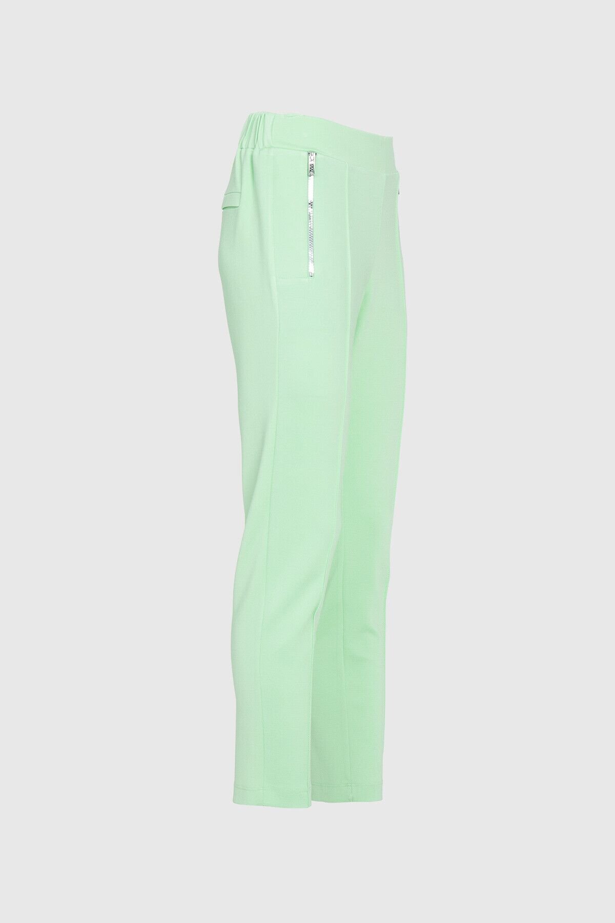 Dikiş Detaylı Havuç Yeşil Pantolon