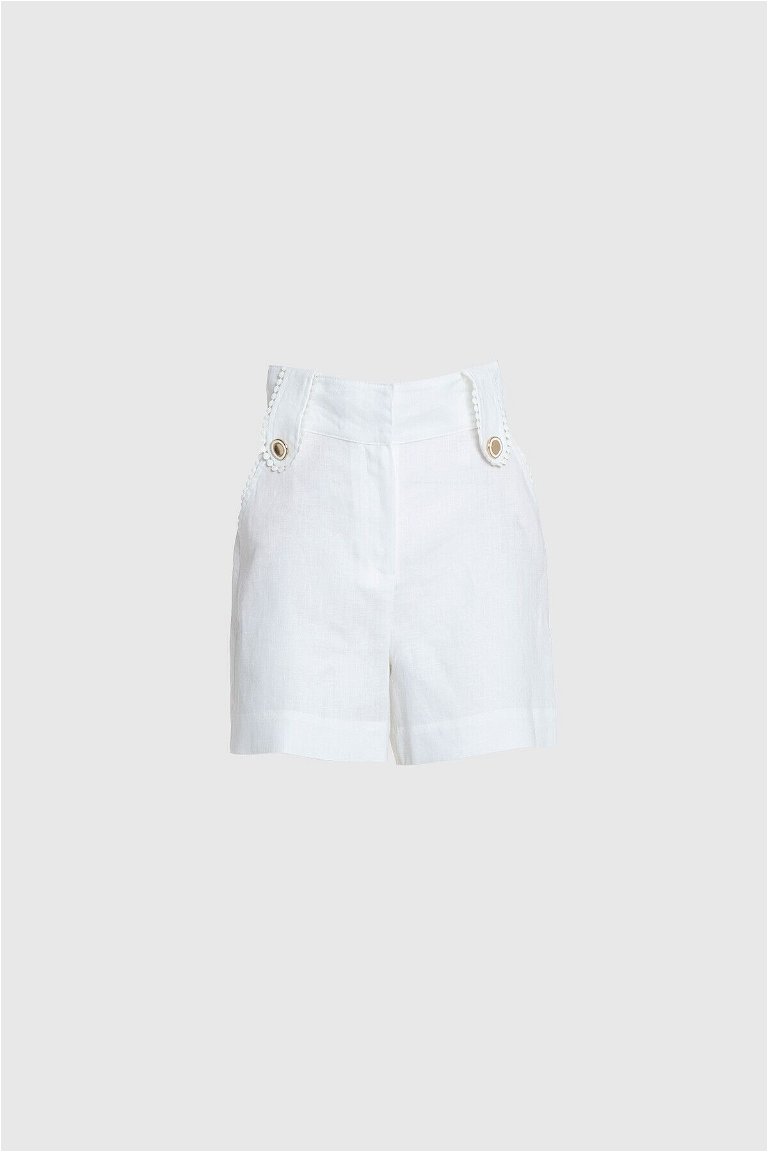  GIZIA - Lace Detailed Ecru Shorts