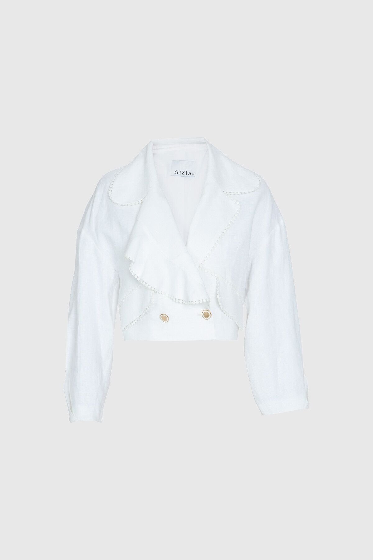 Lacing Detailed White Jacket