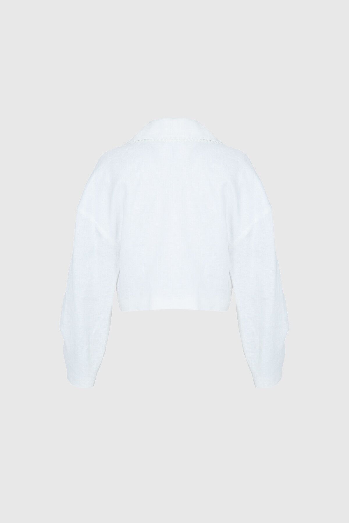 Lacing Detailed White Jacket
