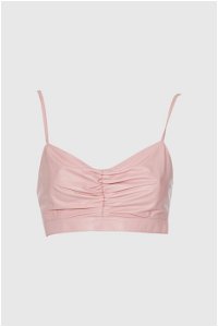 GIZIA - Rope Tie Strap Pink Blouse
