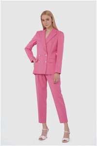 GIZIA - Pearl Button Detailed Relaxed Cut Pink Blazer Jacket