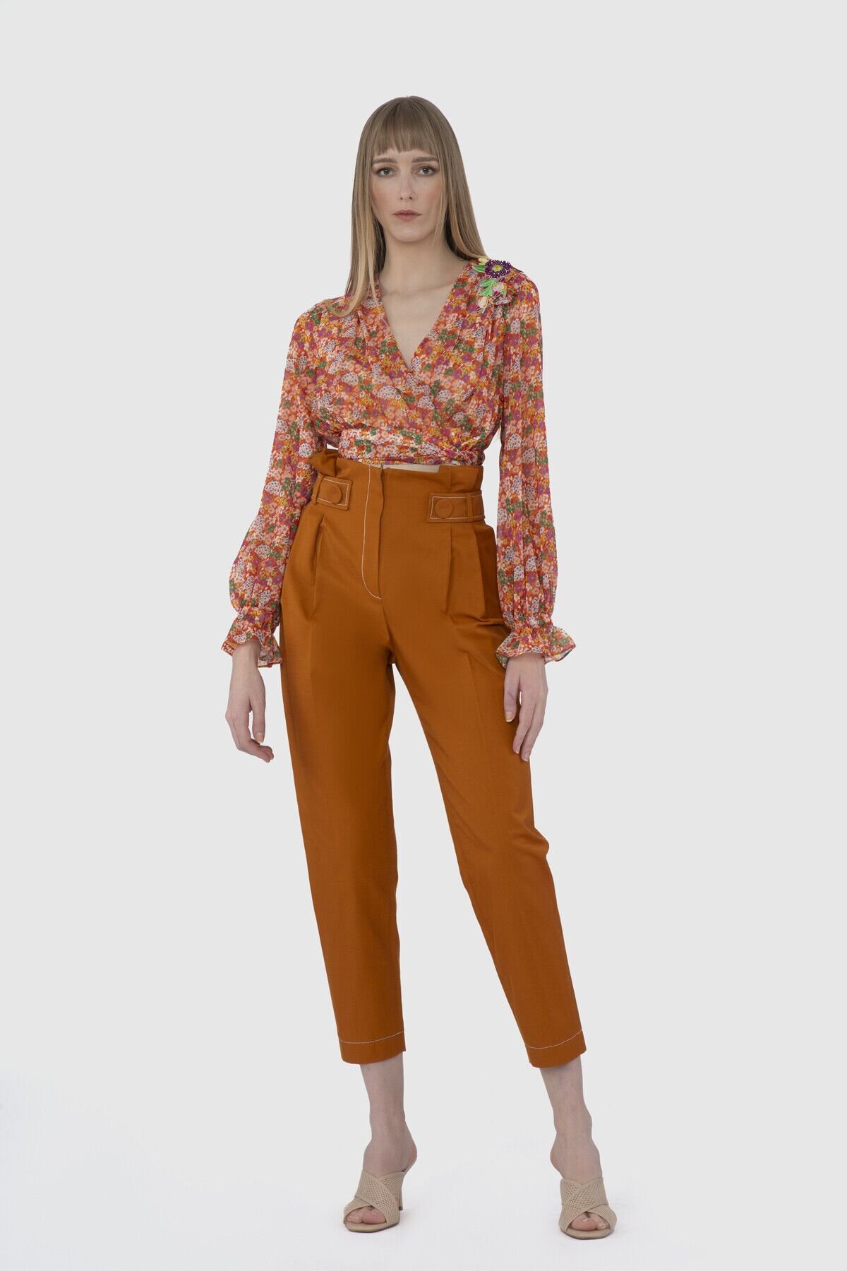 Buy Brown Trousers & Pants for Women by Fig Online | Ajio.com