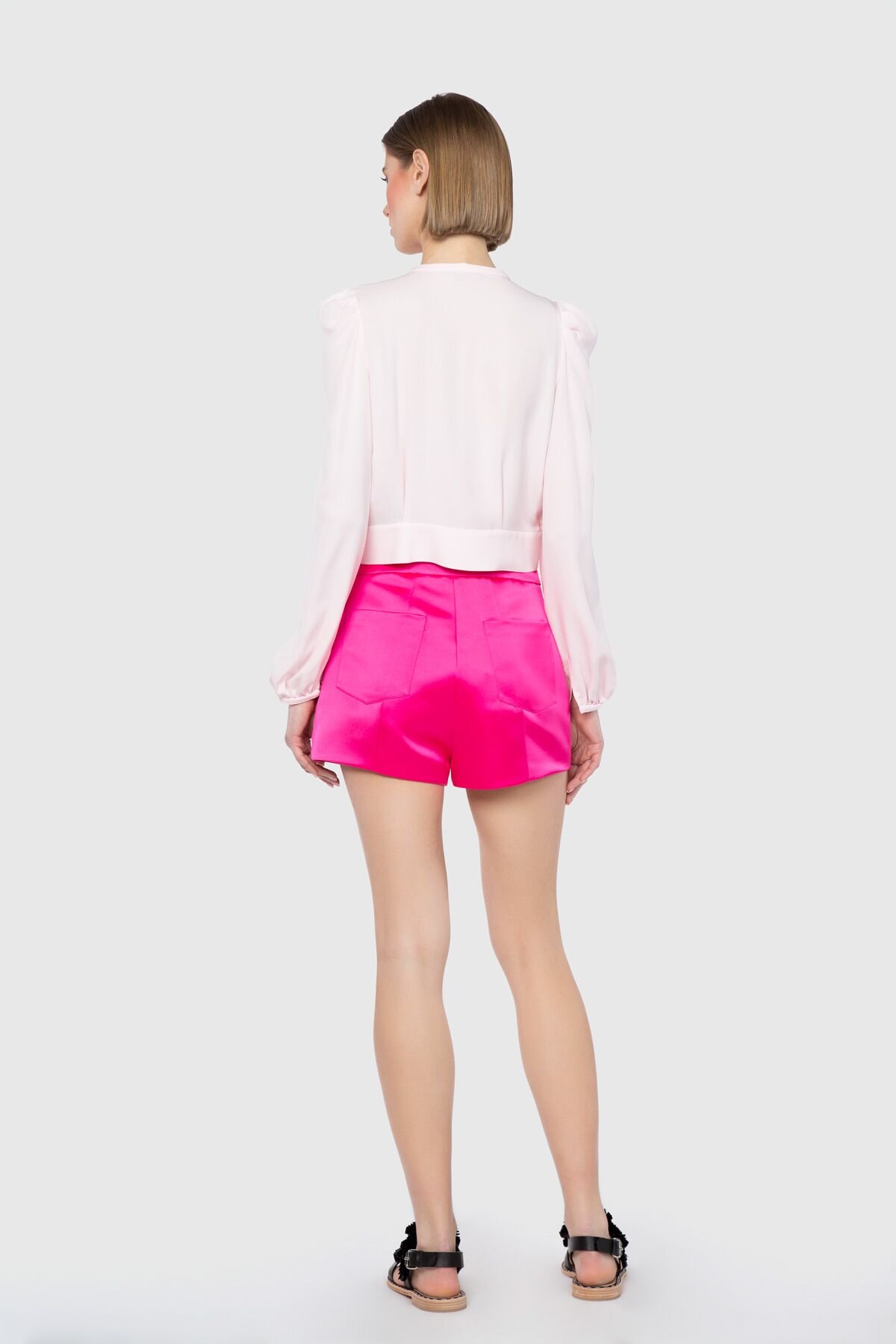 Shiny Finish Short Pink Shorts