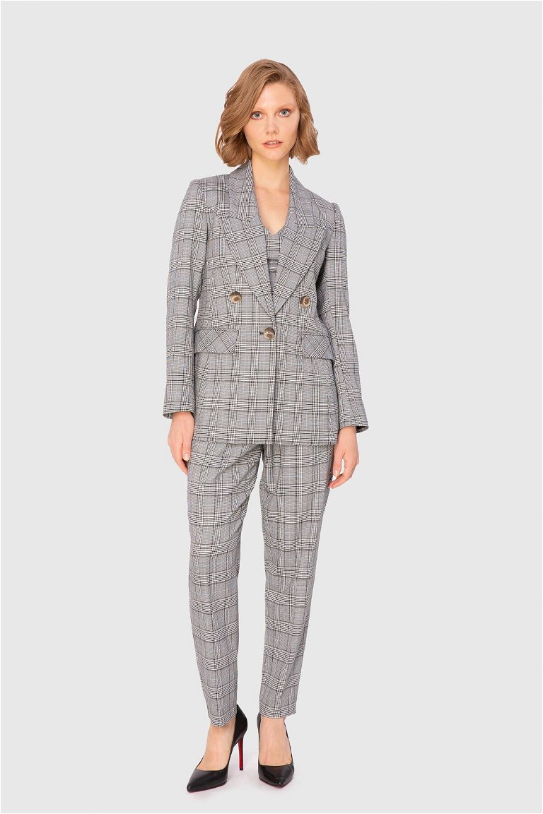 4G CLASSIC - Checkered Suit With Mono Fastening