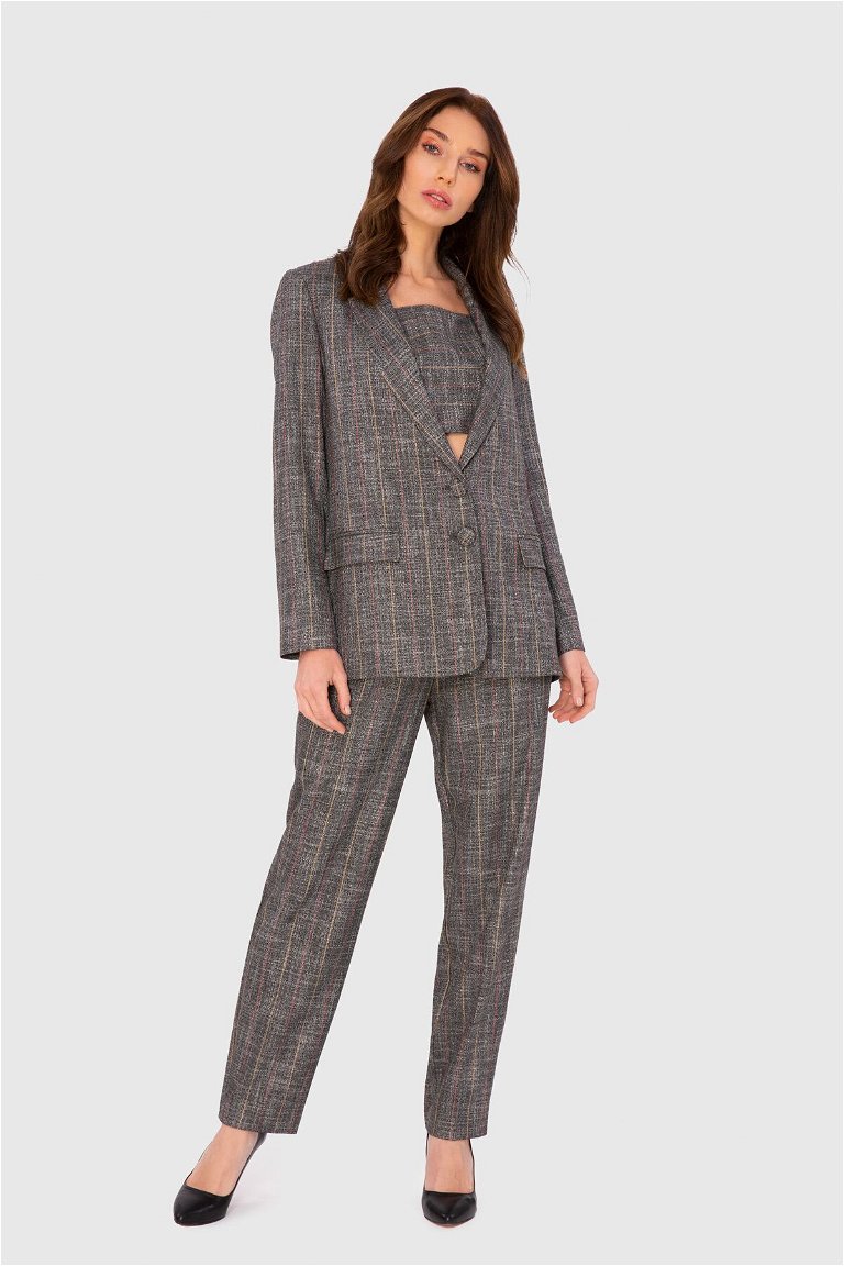 4G CLASSIC - Textured Fabric Gray Suit