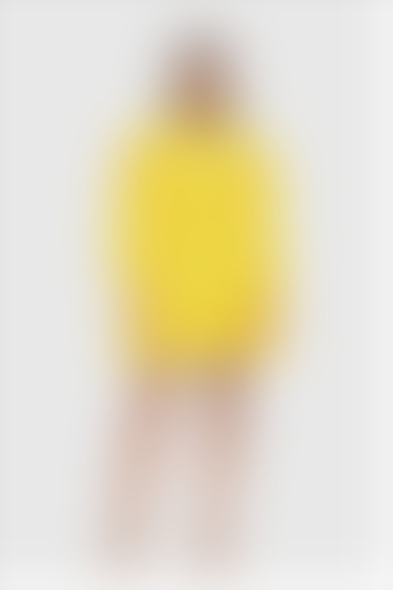 Kemer Detaylı Sarı Mini V Yaka Elbise