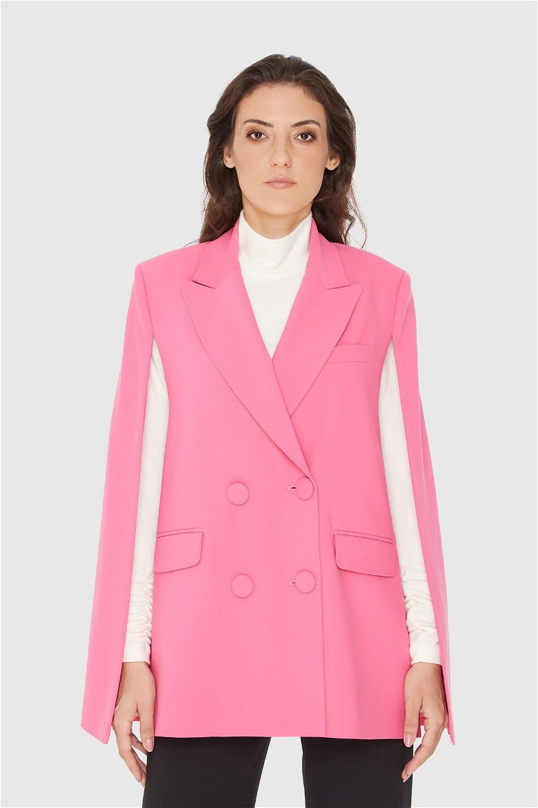 4G CLASSIC - Cape Double Breasted Pink Jacket