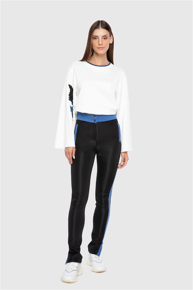 GIZIA SPORT - Side Stripe Detailed Slim Fit Black Sweatpants