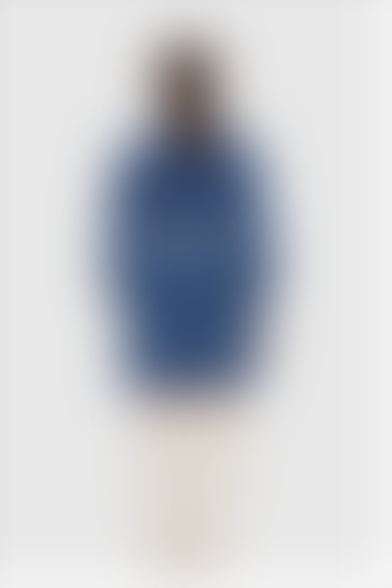Önü Düğmeli Koyu Lacivert Yıkamalı Tasarım Kot Elbise