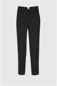 GIZIA - Orta Bel Klasik Siyah Havuç Pantolon