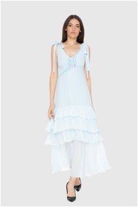 GIZIA - Embroidered Detailed Blue Long Dress