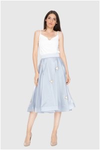 GIZIA SPORT - Embroidery Detailed, Transparent Flared Skirt