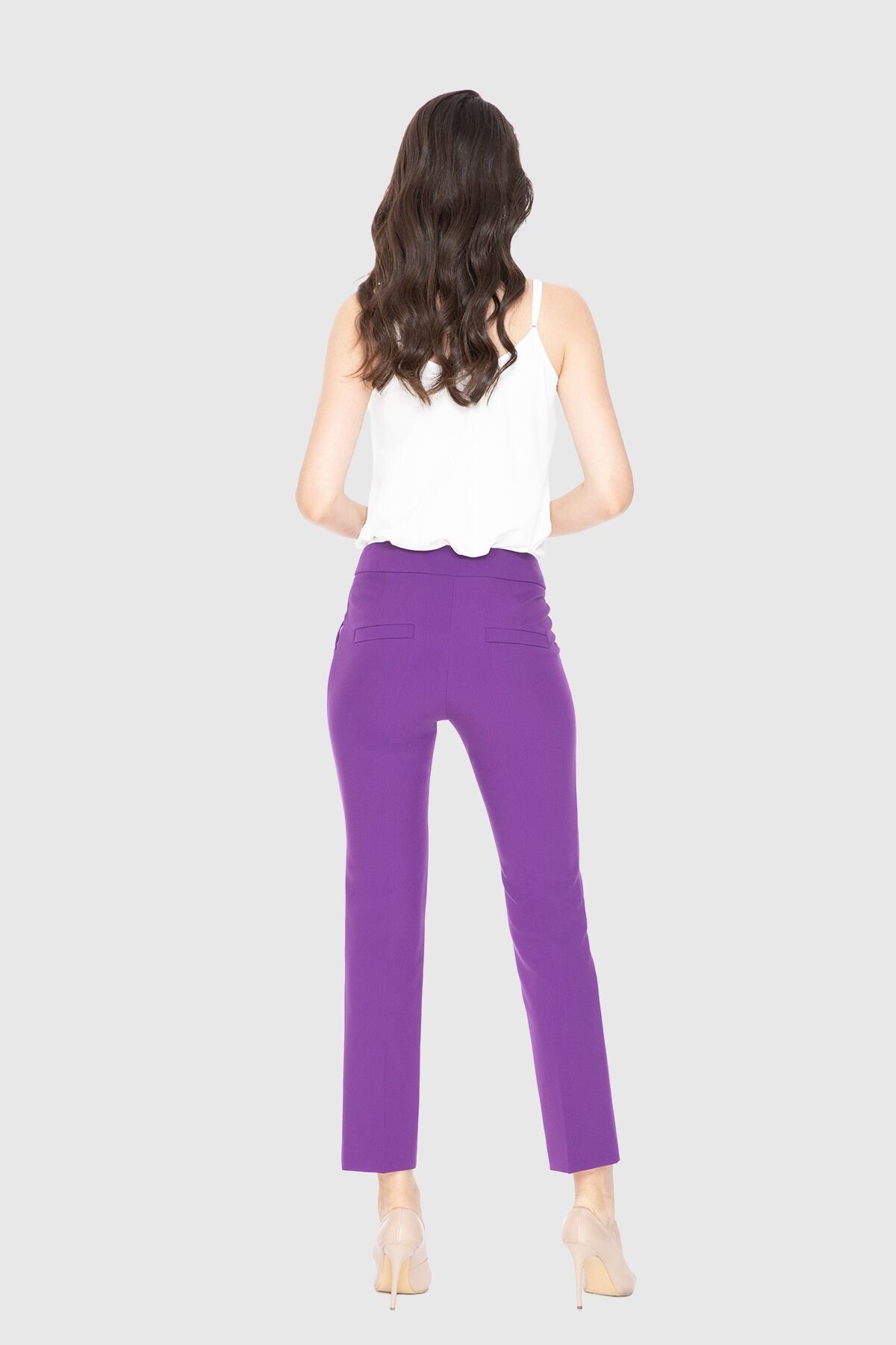 Ankle Length Purple Pants