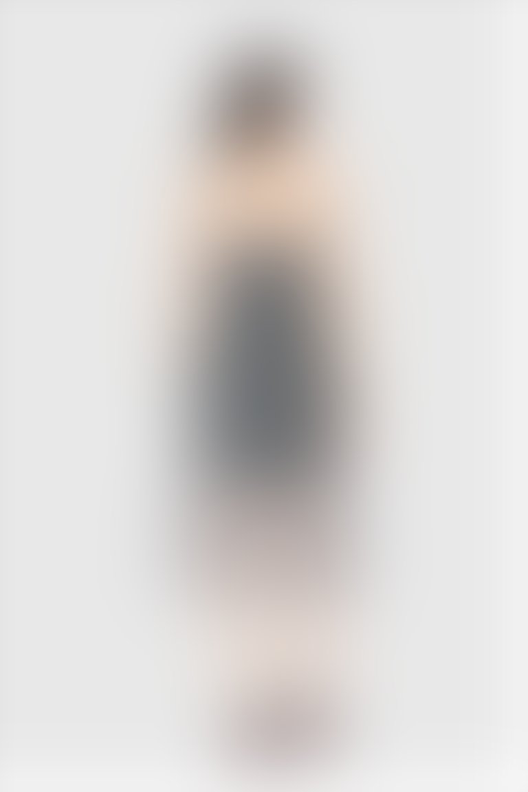 Brode Dantel Pili Detaylı Askılı Midi Abiye Elbise