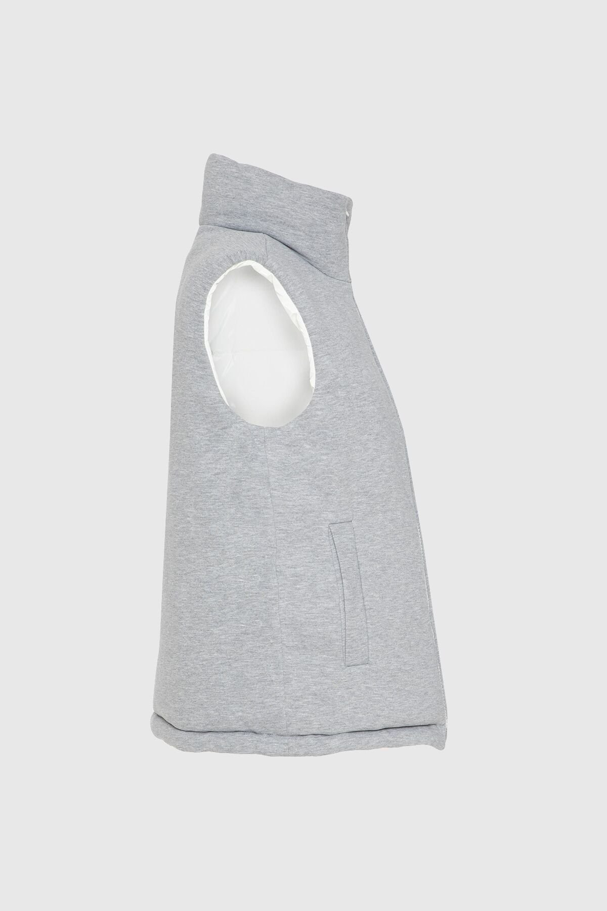 Ecru - Gray Double Sided Vest