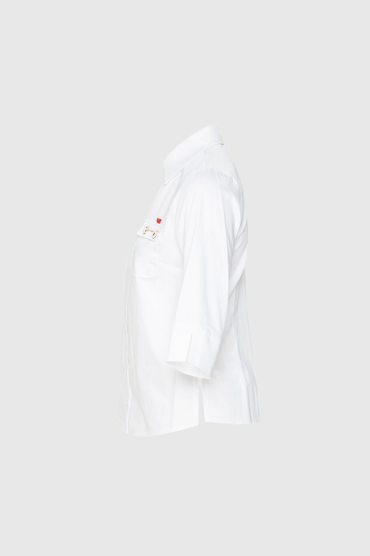 Pocket Detailed White Shirt