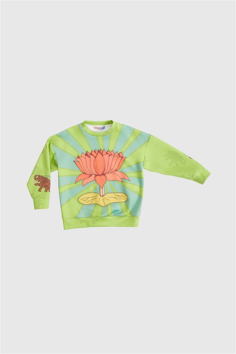 MANI MANI KIDS - Lotus Printed Sweatshirt