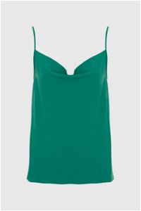 4G CLASSIC - Dropped Collar Strapped Green Blouse