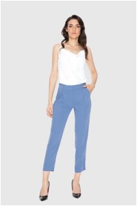 GIZIA - Ankle Length Blue Carrot Trousers