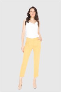 GIZIA - Ankle Length Yellow Carrot Trousers