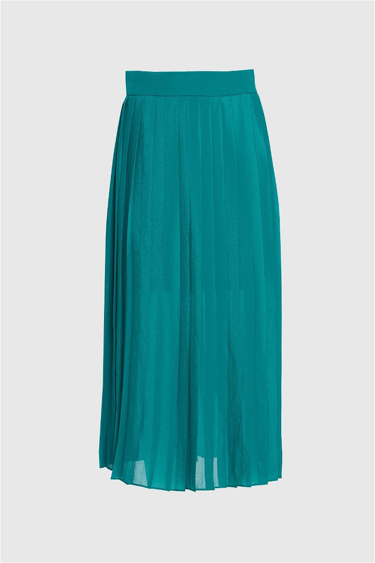 KIWE - تنورة متوسطة الطول لون أخضر