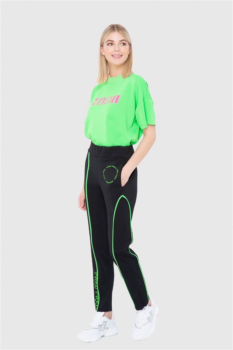 MANI MANI - Neon Şerit Detaylı Pantolon