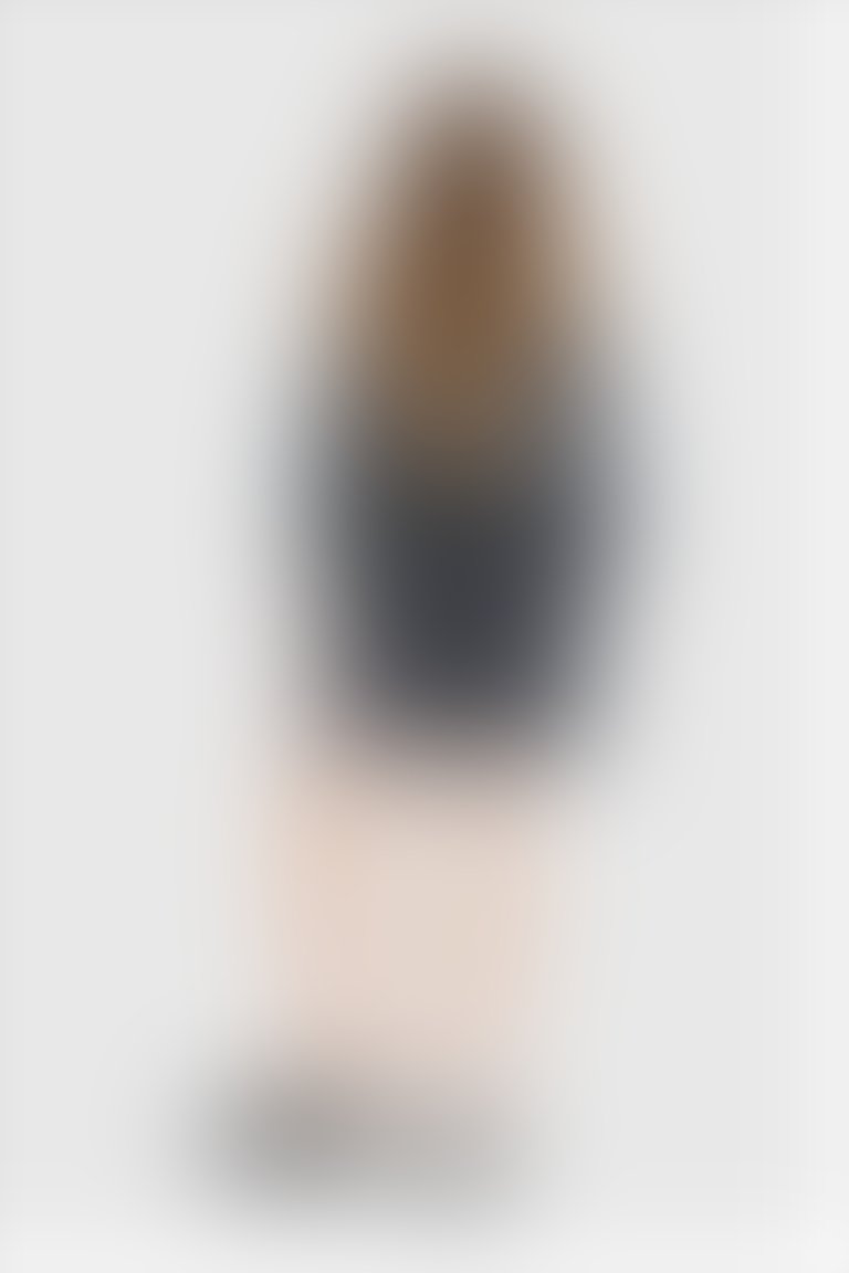 Uzun Kollu Lacivert Mini Elbise