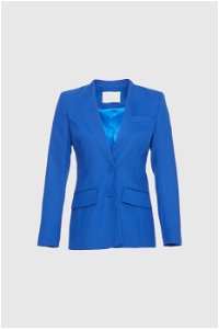 GIZIA - Yakası Dikiş Detaylı Blazer Klasik Lacivert Ceket