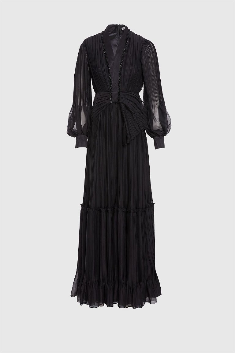 GIZIA - فستان سهرة طويل أسود
